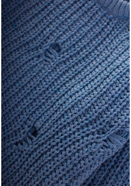 Selanik Triko Kazak 2-8 Yaş Indigo Mavi