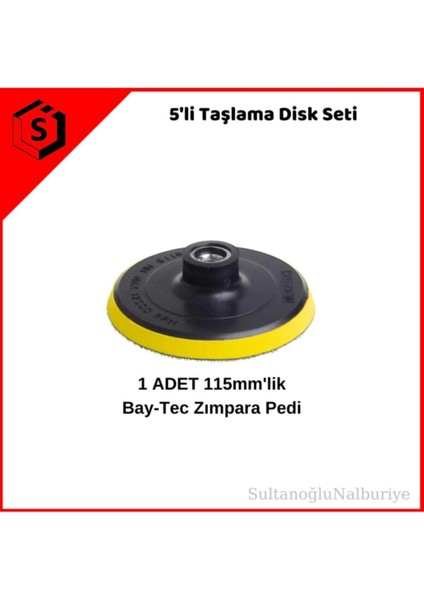 5'li Taşlama Disk Seti, Elmas, Ahşap, Metal, Sunta, 100 mm, 2 Yıl Garanti