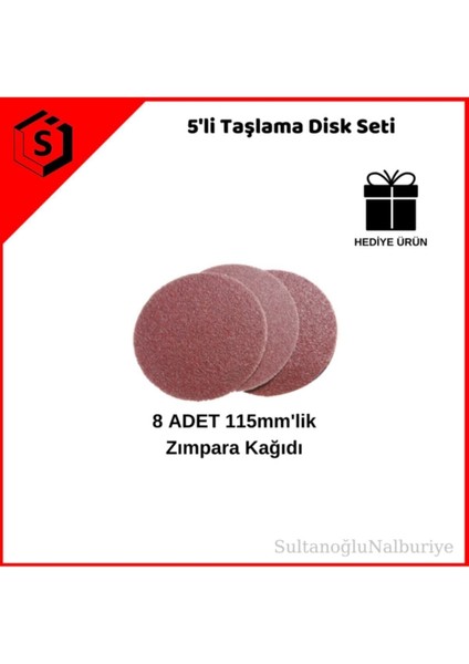 5'li Taşlama Disk Seti, Elmas, Ahşap, Metal, Sunta, 100 mm, 2 Yıl Garanti