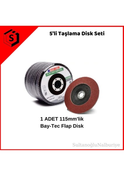 5'li Taşlama Disk Seti, Elmas, Ahşap, Metal, Sunta, 100 mm, 2 Yıl Garanti