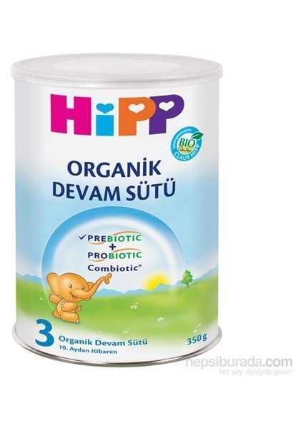 3 Organik Prebiyotik, Probiyotik, Combiotic Devam Sütü 350 gr - 12'li