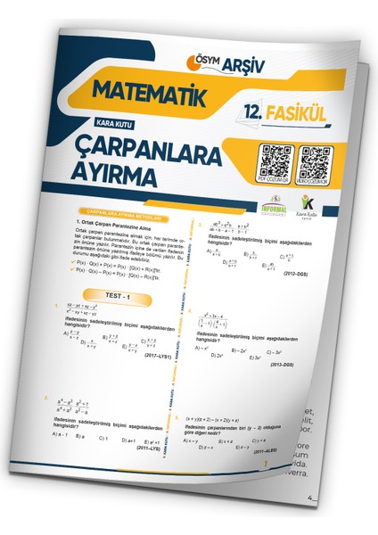 2025 Tyt Matematik Kara Kutu Çarpanlara Ayırma Ösym Çıkmış Soru Modüler Set Çözümlü 12.fasikülü