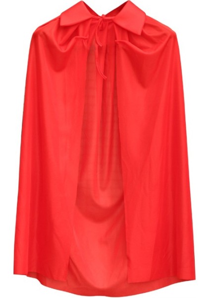 Kırmızı Renk Yakalı Pelerin Çocuk Boy 90 cm (4172) fiyatları