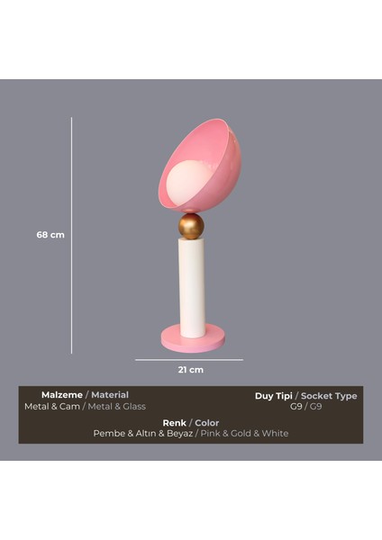Cosmo Pembe Masa Lambası