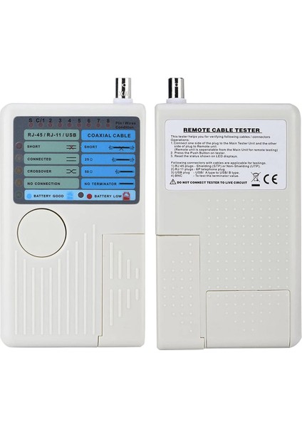 RJ11+RJ45+USB+BNC Kablo Test Cihazı (4172)