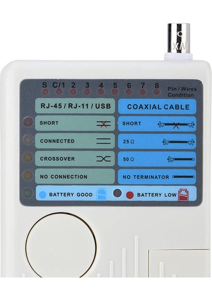 RJ11+RJ45+USB+BNC Kablo Test Cihazı (4172)
