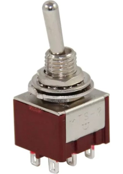 Toggle Switch On-On (Kaliteli) Ø6mm MTS-202 (IC-144A) (4172)
