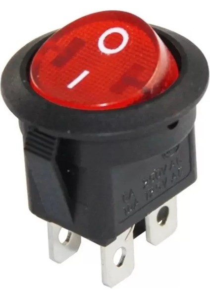 Yuvarlak Işıklı Anahtar On-Off 4p (IC-131-4) (4172)