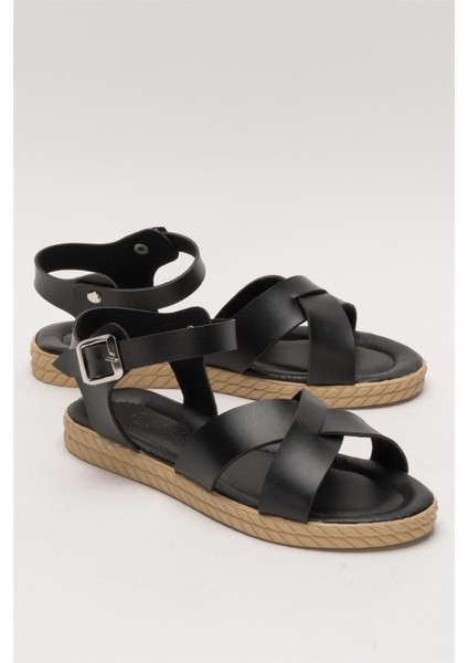 Günlük Şık Rahat Kadın Sandalet SİYAH fiyatları
