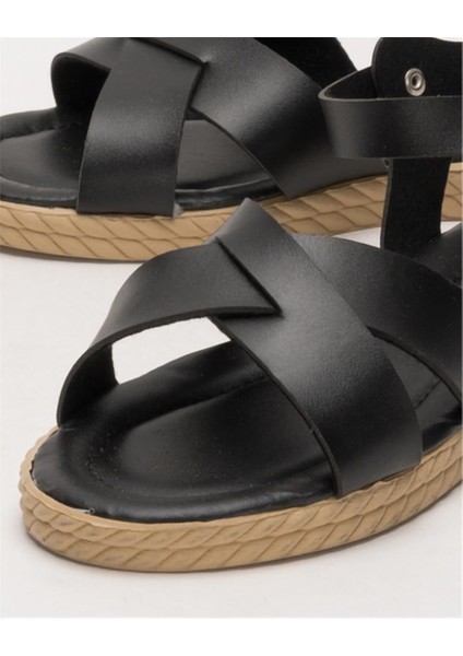 Günlük Şık Rahat Kadın Sandalet SİYAH indirimleri