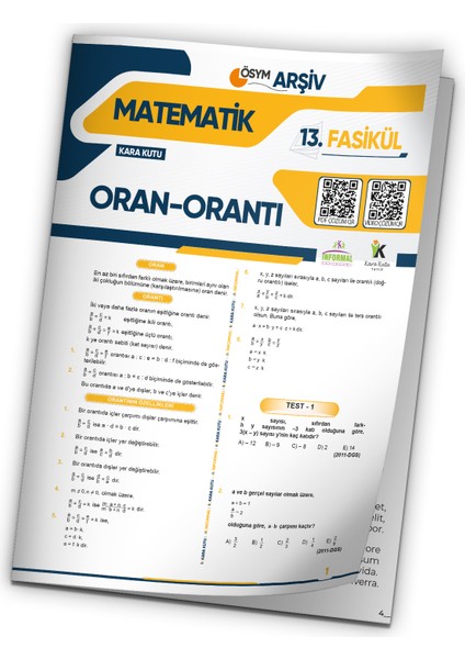 2025 Tyt Matematik Kara Kutu Oran-Orantı Ösym Çıkmış Soru Bankası Modüler Set Çözümlü 13.fasikülü