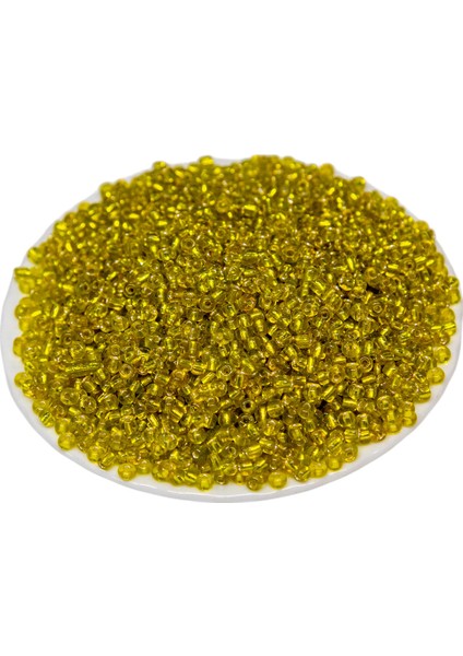 100 gr Içten Boyalı Sarı 06 Numara Hobi Boncuğu fiyatları