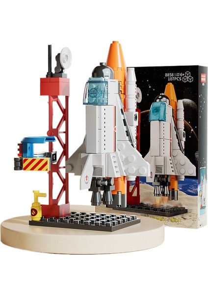 Uzay Mekiği Roket Modeli Yapı Taşları Erkek Çocuk Montajlı Puzzle Çocuk Oyuncakları Yapı Taşları (Yurt Dışından)