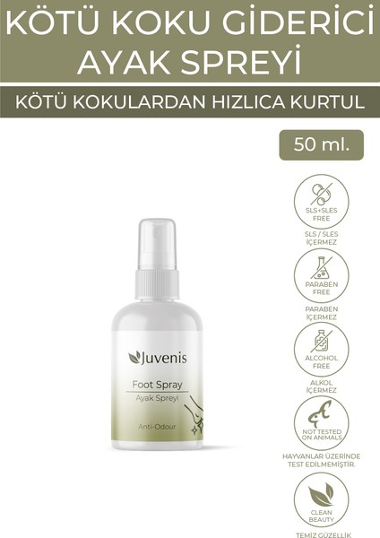 Kötü Koku Giderici Ayak Spreyi ve Ayakkabı Sprey 50 Ml.