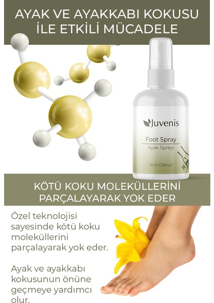 Kötü Koku Giderici Ayak Spreyi ve Ayakkabı Sprey 50 Ml.