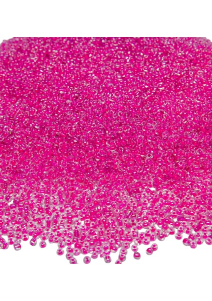 100 gr Içten Boyalı Fuşya 06 Numara Hobi Boncuğu