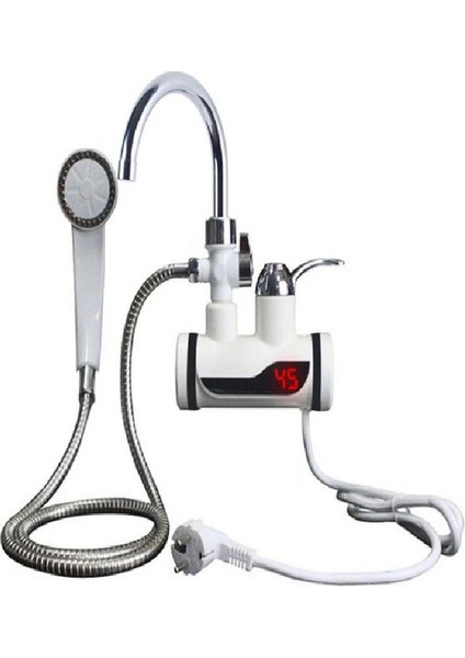 Isıtıcı Musluk Ani Suısıtıcı Şokısıtıcı Duvardan Duş Aparatlı