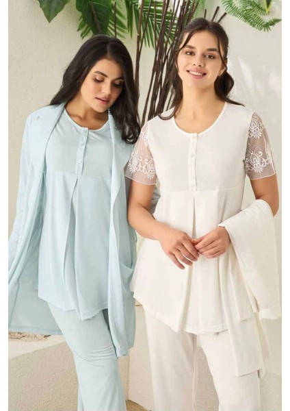 3'lü Set Lohusa Pijama Takımı 3539