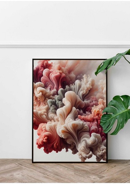 Minimalist Tarzda Kristal Mağara Çerçeveli Kanvas Tablo -114