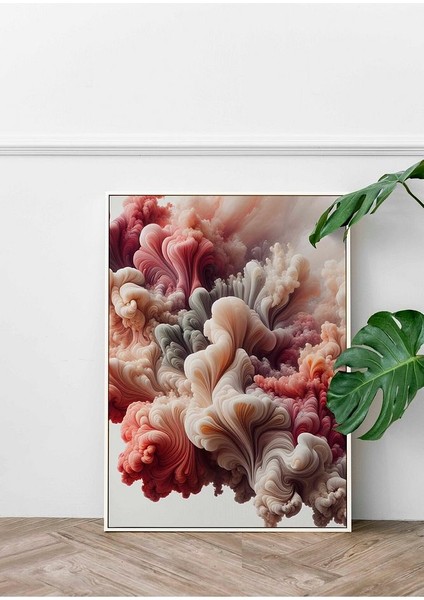 Minimalist Tarzda Kristal Mağara Çerçeveli Kanvas Tablo -114