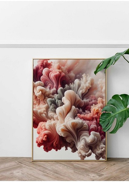 Minimalist Tarzda Kristal Mağara Çerçeveli Kanvas Tablo -114