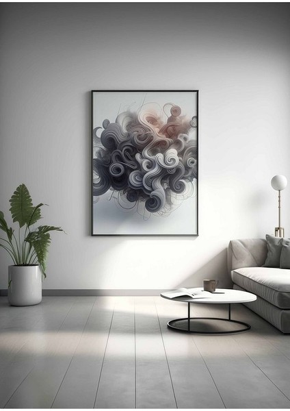 Minimalist Tarzda Jörmungandr Çerçeveli Kanvas Tablo -170