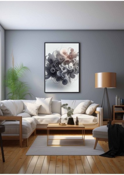 Minimalist Tarzda Jörmungandr Çerçeveli Kanvas Tablo -170