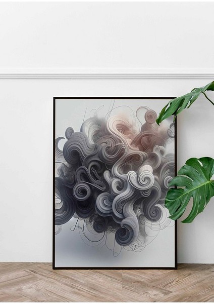 Minimalist Tarzda Jörmungandr Çerçeveli Kanvas Tablo -170