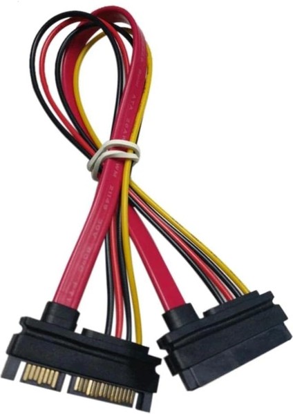 AL-4617 Sata Power Uzatma Kablosu 15+7 Pin (Erkek - Dişi), Siyah