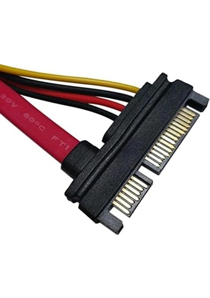 AL-4617 Sata Power Uzatma Kablosu 15+7 Pin (Erkek - Dişi), Siyah