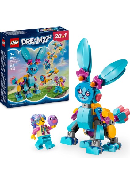 Dreamzzz Bunchu Nun Yaratıcı Hayvan Maceraları 71488-7 Yaş ve Üzeri Çocuklar Için Oyuncak Tavşan Içeren Yaratıcı Oyuncak Yapım Seti, Doğum Günü Hediyesi (143 Parça)