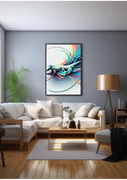 Minimalist Tarzda Semender Çerçeveli Kanvas Tablo -303