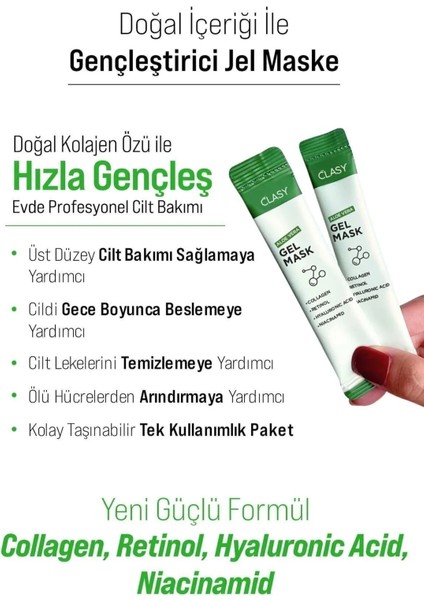 Aloevera Jel Yüz Maskesi Kolajen ve Hyaluronik Asitli Onarıcı Nemlendirici 20x10 ml Tekli Paket fırsatları