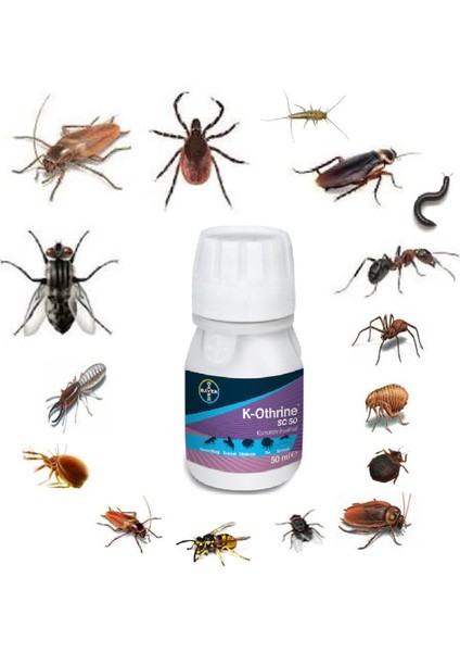 K-Othrine SC50 Tarım 3 Adet Haşere, Hamamböceği,tahta Kurusu, Akrep, Gümüş fiyatları