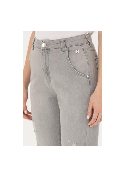Kadın Gri Jean Pantolon 1680109