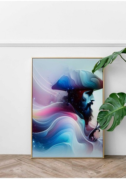 Minimalist Tarzda Korsan Çerçeveli Kanvas Tablo -463