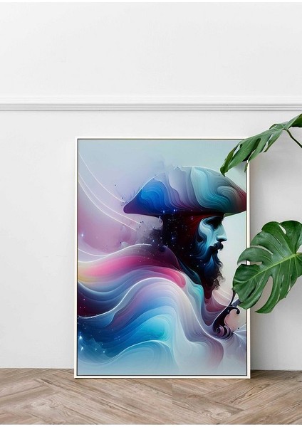 Minimalist Tarzda Korsan Çerçeveli Kanvas Tablo -463