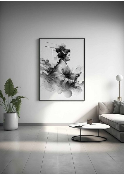 Minimalist Tarzda Tarihçi Çerçeveli Kanvas Tablo -483
