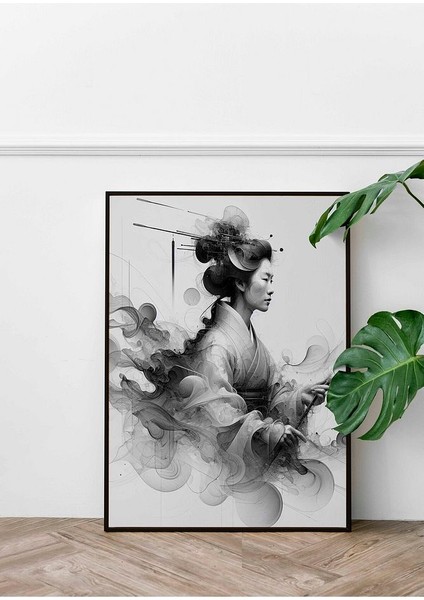 Minimalist Tarzda Tarihçi Çerçeveli Kanvas Tablo -483