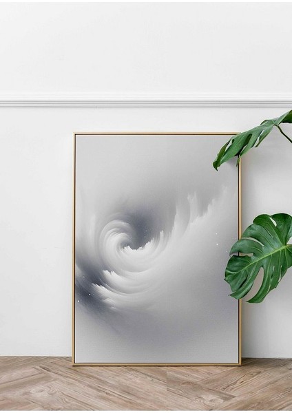 Minimalist Tarzda Sisli Bataklık Çerçeveli Kanvas Tablo -509