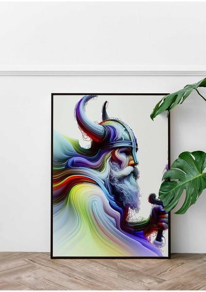 Empresyonist Tarzda Viking Çerçeveli Kanvas Tablo -549