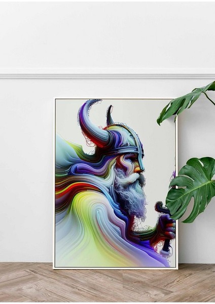 Empresyonist Tarzda Viking Çerçeveli Kanvas Tablo -549