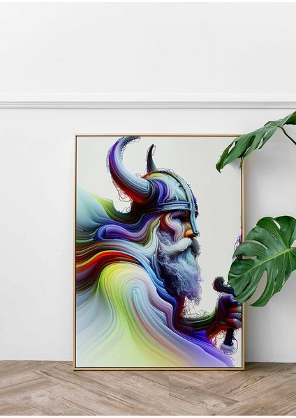 Empresyonist Tarzda Viking Çerçeveli Kanvas Tablo -549