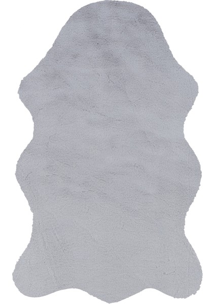 Halı Meloni Gri Yıkanabilir Tüy Dökmez Pofuduk Dekoratif Post Pelüş Halı