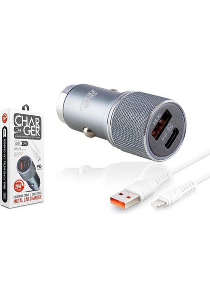 20W 3.4A Hızlı Pd USB Çıkışlı Iphone Araç Çakmaklık Şarj Aleti