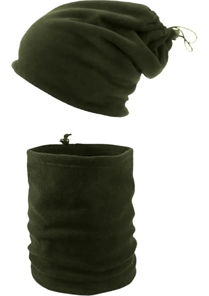 2 Adet HAKİ YEŞİL-ERKEK-KADIN 2 ADET FİYATI-TERMAL POLAR BERE BOYUNLUK İPLİ MODEL