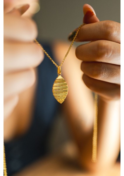 Glob Kolye Gold - Gümüş Kolye