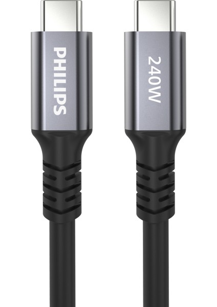 SWV6701/00 Thunderbolt3 Usb-C To Usb-C 240W 5k Hızlı Şarj Kablosu, 1 Metre