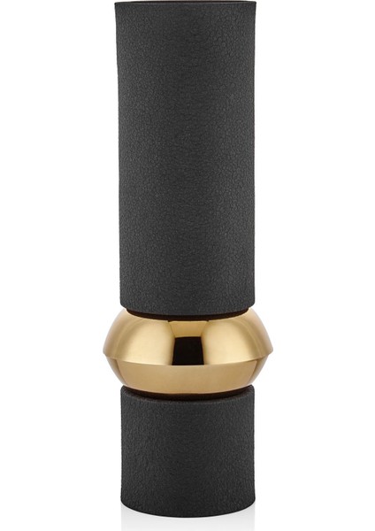 Seta Textured Dark Vazo Silindir Dark Gold 151545 cm