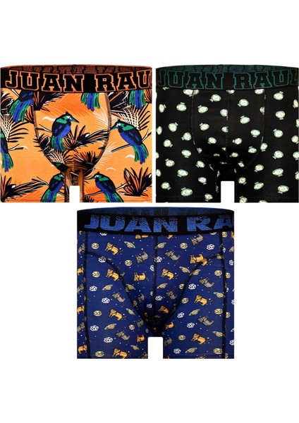 3 Lü Desenli Erkek Boxer (Karışık Renkler Gönderilir)